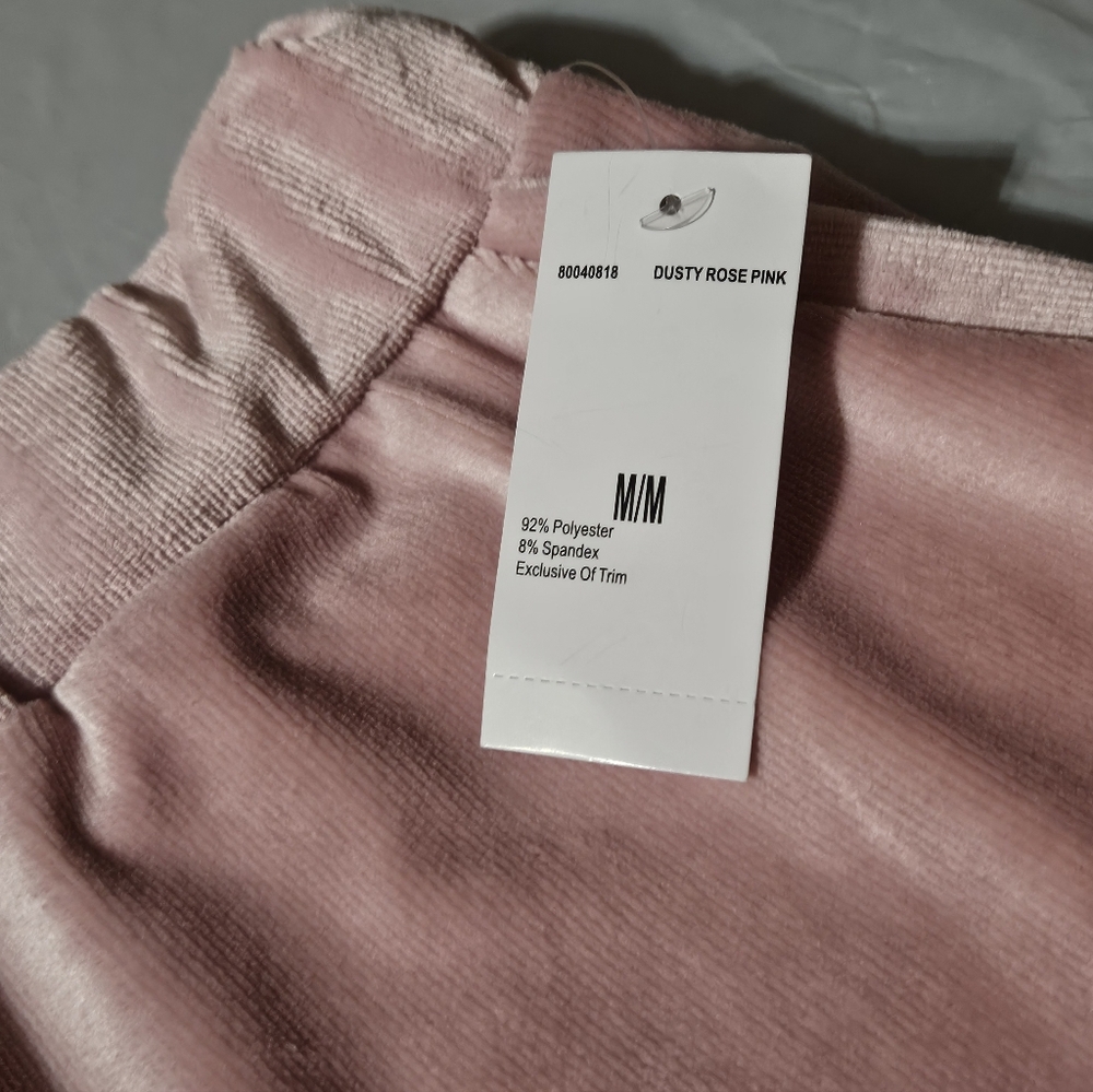 Truth by Republic Pink Velour Jogger Pants with Drawstring Waist Size Medium - Picture 8 of 14